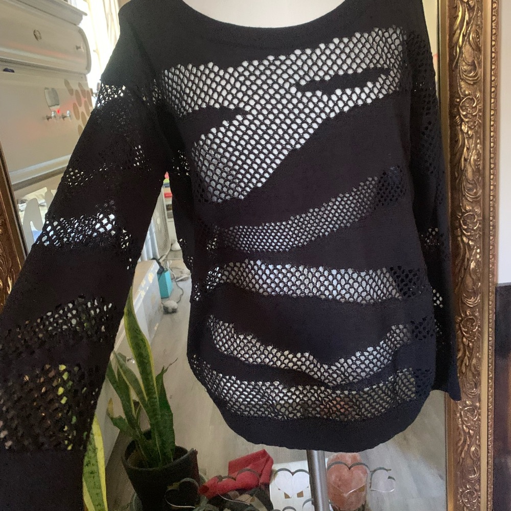 Sandro Paris see through sweater